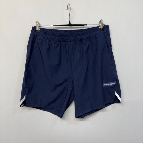 Legends Men Luka Linerless Active Shorts Size Medium 7" Inseam Navy Blue D032 -8 - Picture 1 of 16